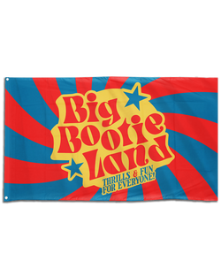 Retro Big Bootie Land Flag