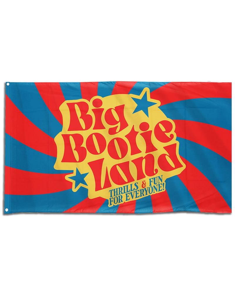 Retro Big Bootie Land Flag