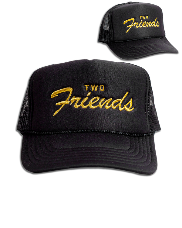 Two Friends Trucker Hat (Black)