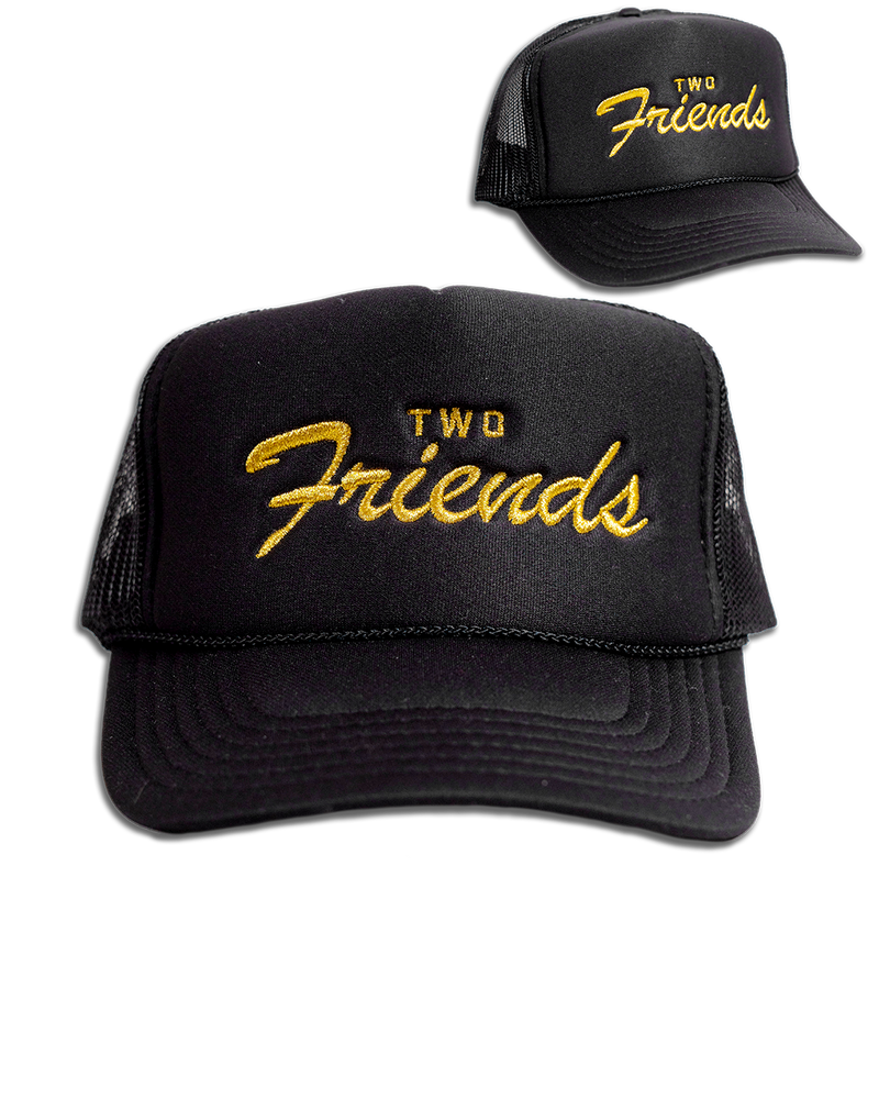 Two Friends Trucker Hat (Black)